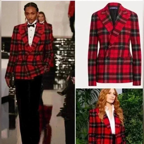 Ralph Lauren Collection Purple Label Jacket Plaid Tartan Blazer Wool Cashmere 12 - Picture 3 of 11